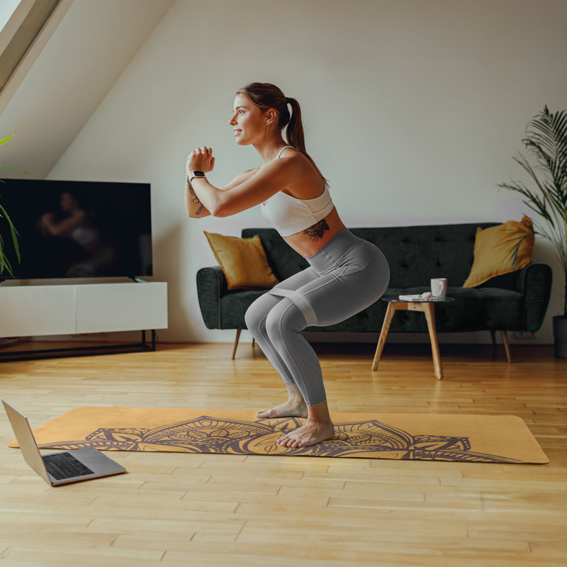 Tapis de yoga avec sangle et tapis antidérapant antidérapant Rad Sportz, Doré