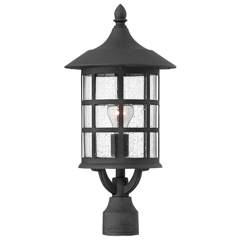 Freeport Outdoor 20.25" Post Mount Single Light Lantern (Post Sold Separately), Black, MED