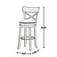 Tabouret de bar pivotant en bois massif de 19,5 po de largeur Hesser, ensemble de 2-1164077196-1164077197
