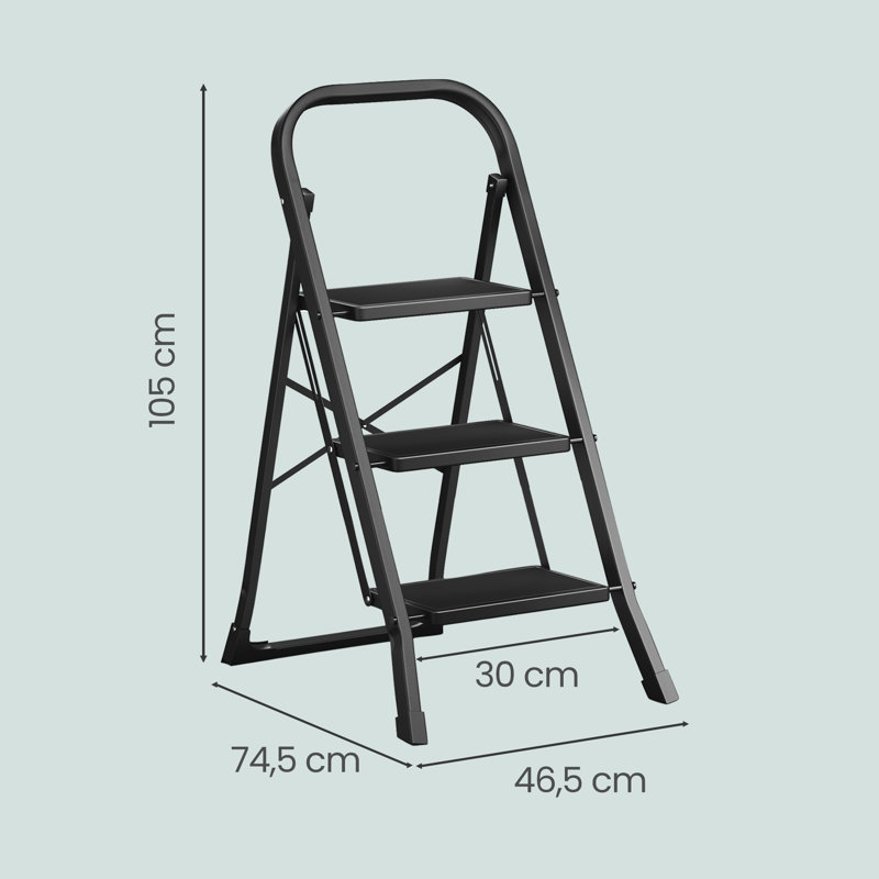 3 - Step Steel Folding Step Stool