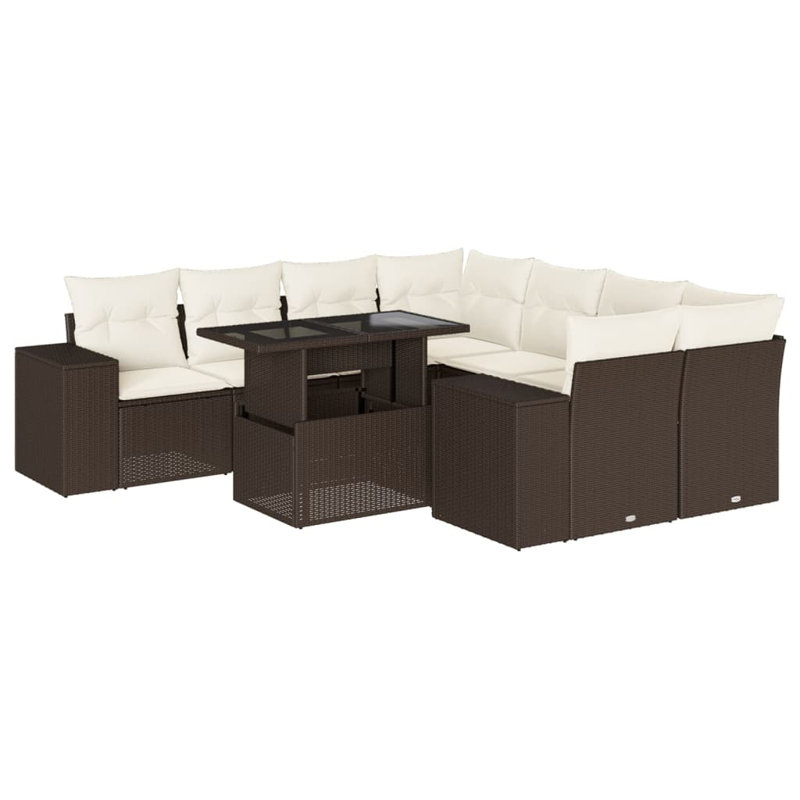 Vidaxl Garden Sofa Set Brown
