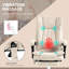 Fauteuil de bureau réglable avec massage en 6 points, repose-pieds au repos, finition crème blanc