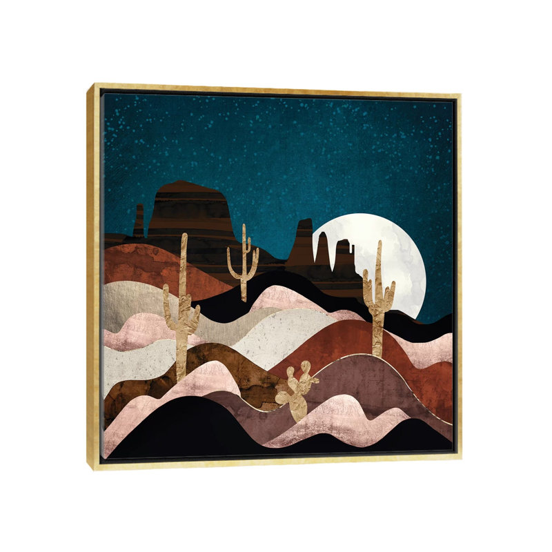 Étoiles du désert - impression, Aucun mat, 26" H x 26" W x 1.5" D, Toile encadrée d'or
