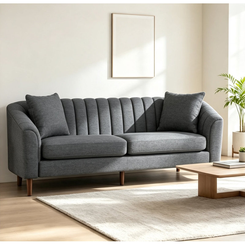 Canapé 3 places, Tissu gris anthracite