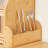 Bamboo Bread Box, 2-Tier Bread Container with Cutting Board and Knife & Fork Holder