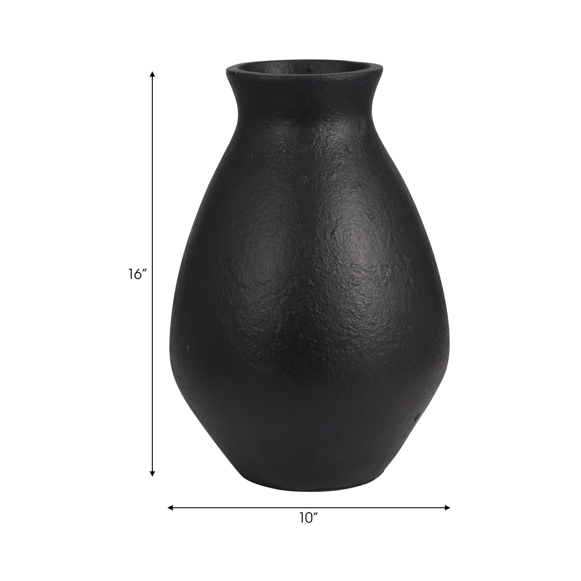 Bronsyn Handmade Terracotta Table Vase, Black