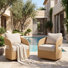 Swivel Outdoor Lounge Chair with Cushions