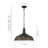 1-Light Distressed Black Dome Pendant Light for Dining Room