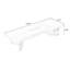 Bureau rectangulaire noir + blanc massif + bois manufacturé-853070739