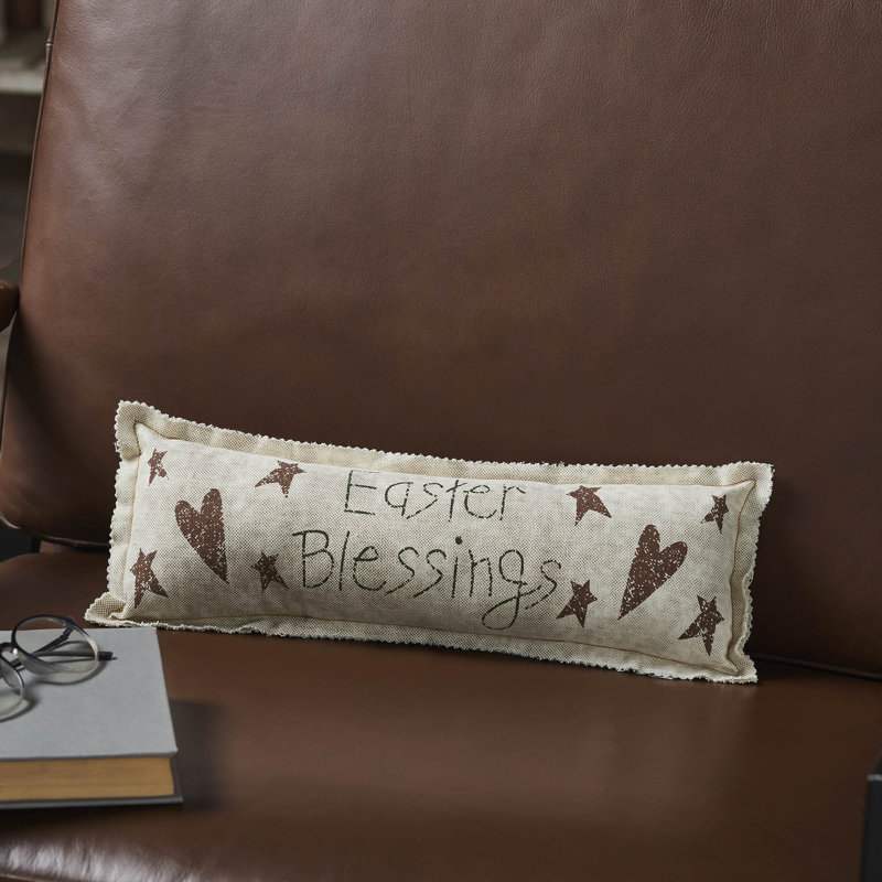 Spring In Bloom Cotton Reversible Throw Pillow