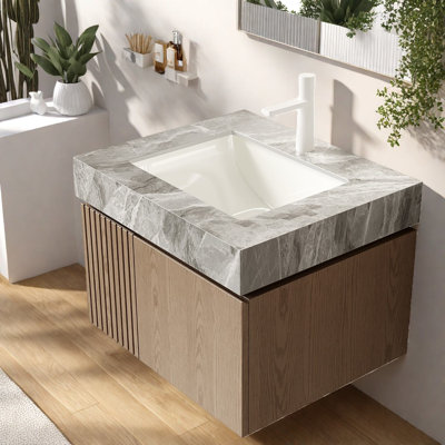 Meuble-lavabo moderne de 24 po (doit inclure le meuble-lavabo et le lavabo) avec rangement