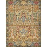 Antic Hand Knotted New Zealand Wool Brown Area Rug
