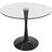 Elkton Round Dining Table with Glass Top and Iron Pedestal Base Restaurant Table - Seats 2-4 Person for Kitchen and Dining Room-1520650874-1479138237