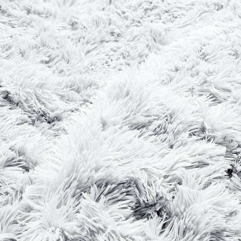 Shaggy Fleece Plush Duvet Cover, White, Queen Duvet Cover