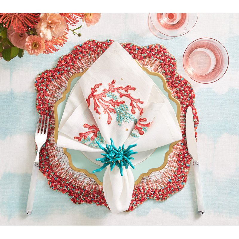 Coral Spray Napkin