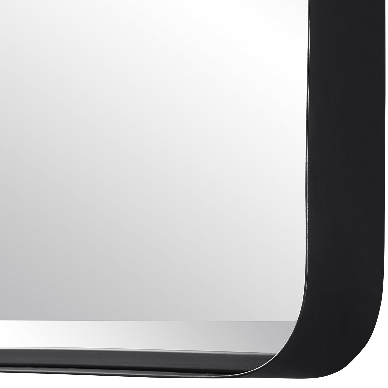 Rylie Metal Rectangle Wall Mirror, Black, 40" x 30"