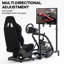 Anman Immersive Racing Simulator Cockpit，Steering Wheel Stand with Black Seat & TV Stand Fit for Logitech/Thrustmaster/Fanatec，Not Included Wheel,Pedal & Handbrake