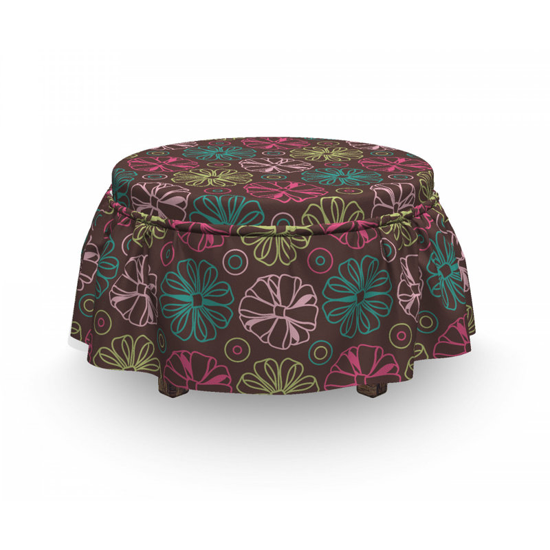 Housse pour repose-pieds boucles cercles