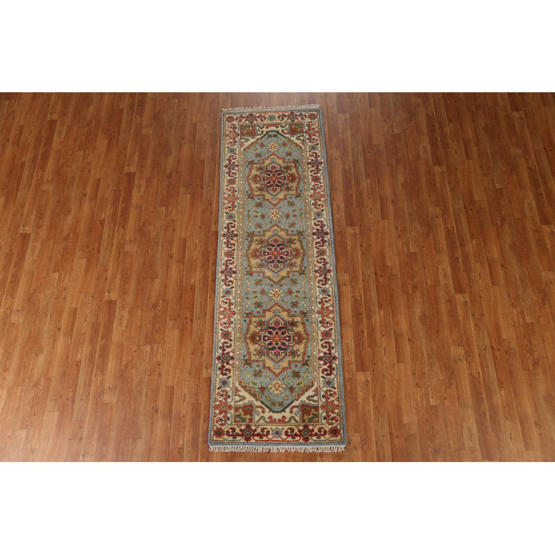 Tapis de couloir Heriz Serapi noué à la main 3 x 8