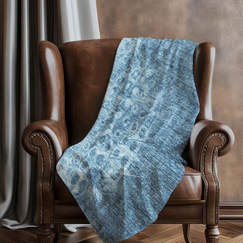 Jeté Sherpa ASB577 Addison, Bleu