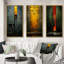 «Stairway To Grace Minimal Orange On Indigo II», 3 pièces sur toile-908023134-908023133