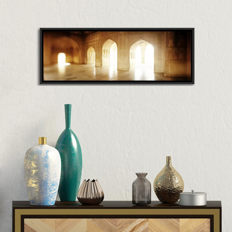 Panoramic Fort d'Agra, Agra, Uttar Pradesh, Inde - reproduction d'art sur toile tendue, H 12 po x l 36 po x P 1,5 po