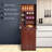 Wall Mounted Desk, Fold Out Convertible Desk, Multi-Function Computer Table Floating Desk With Shelves For Home Office, Mahogany