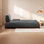 Larges chaises longues d'intérieur, tissu en coton et lin