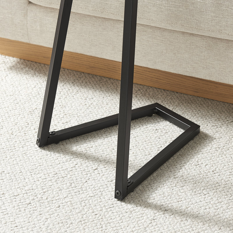 Yerly Round C-Table or Accent Side Table, Black