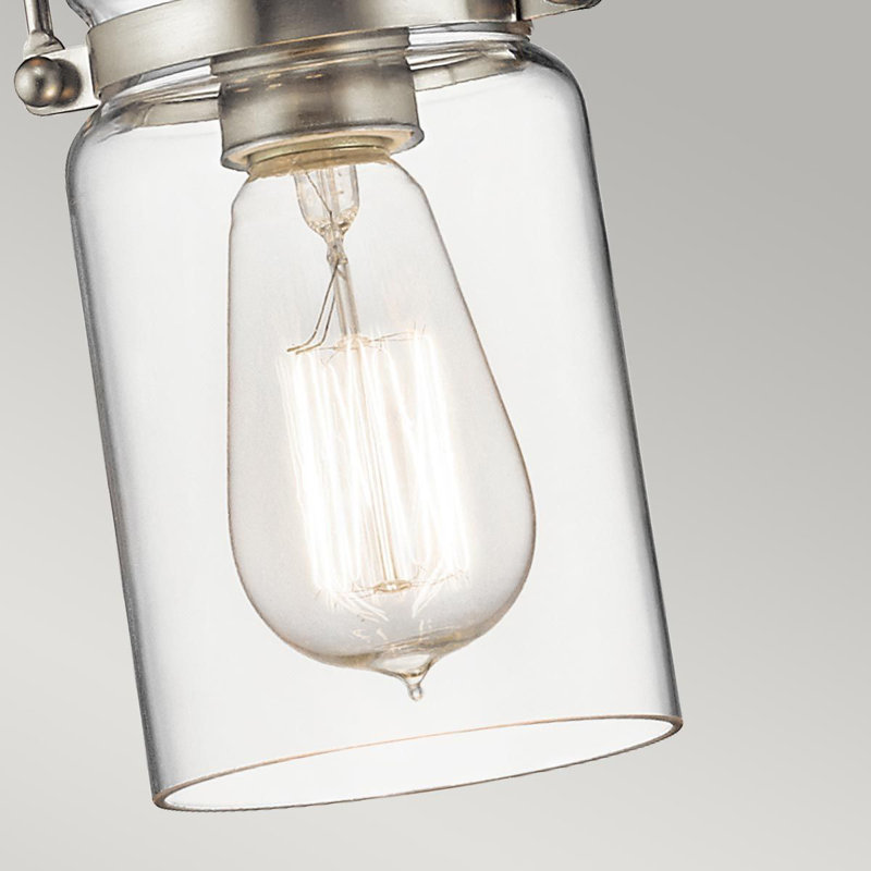 New Britain 1 - Light Old Bronze Jar Pendant, Brushed Nickel