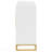 White And Gold 2-Door Accent Cabinet