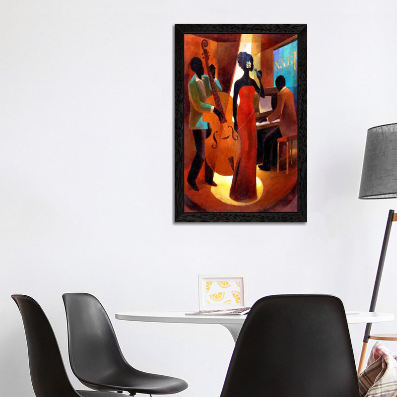 In A Sentimental Mood by Keith Mallett - Floater Frame Painting on Canvas, 101.6 cm H x 66.04 cm W, Black Framed