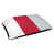 Blanc / rouge / argent