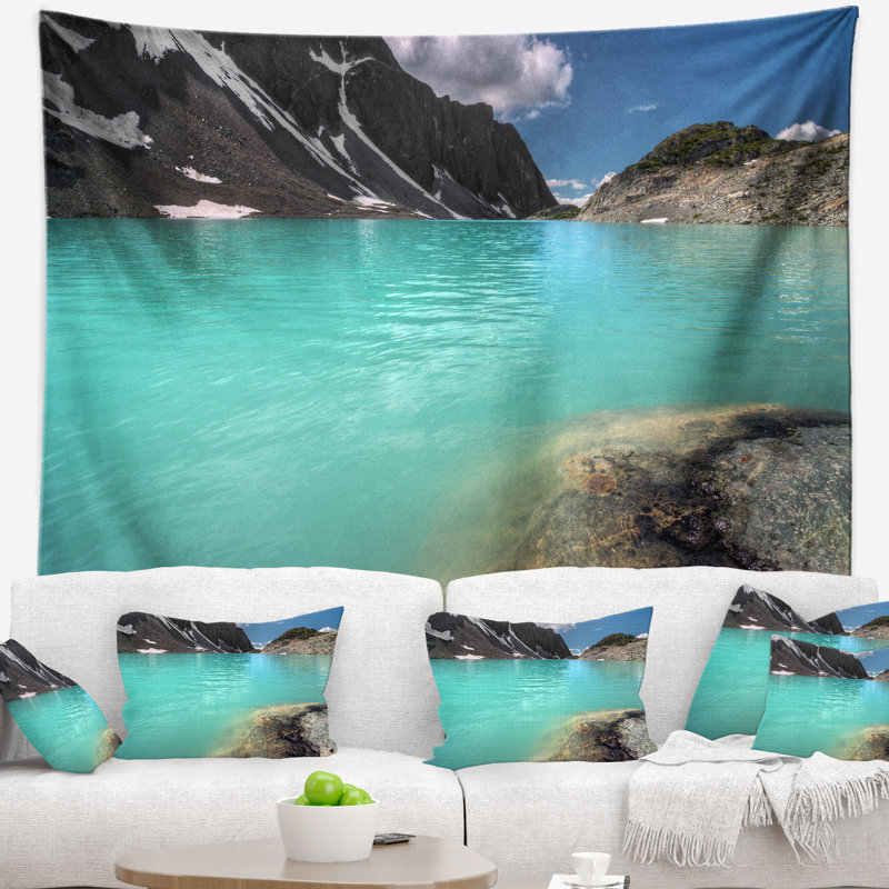 Tapisserie en cristal transparent the mountain lake, H 50 po x l 60 po