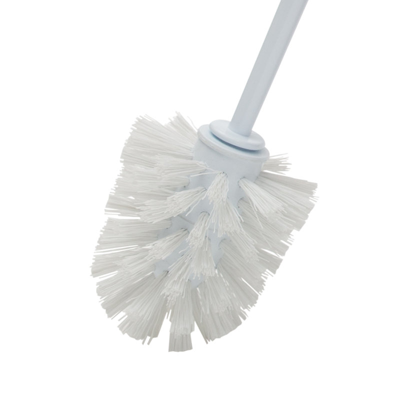 Matte Black Woven Plastic Toilet Brush Set