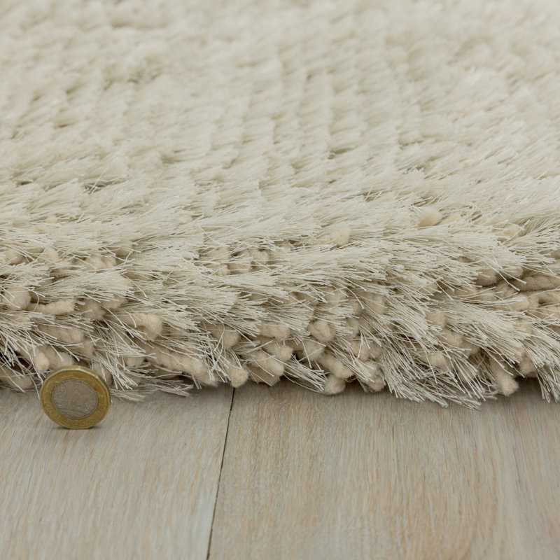 Plush Deep Pile Shaggy Pearl Rug, Rectangle 200 x 300cm