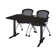 Cain T-Base Training Seminar Table & 2 Cadence Nesting Chairs