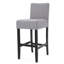  Ensemble de 2 tabourets de bar rembourrés avec siège et dossier rembourrés, pieds en bois massif, design moderne pour îlot de cuisine, bar ou salle à manger, gris clair-1422265372