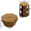 Ensemble de deux tables basses octogonales en bois d'hévéa-106463218