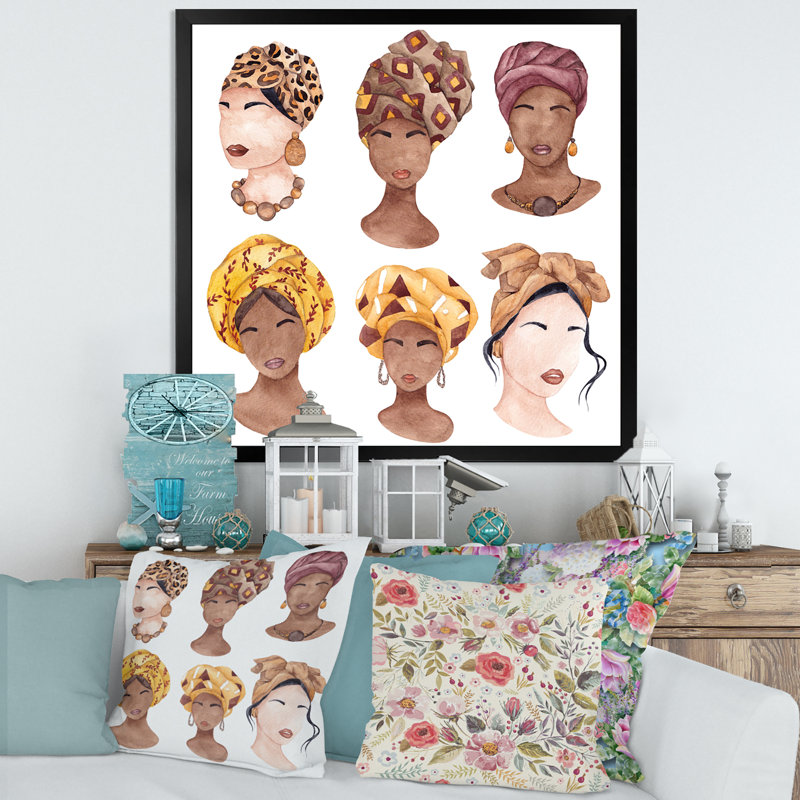 Art africain sur toile avec des fleurs séchées et des feuilles VII - Glam, H 16 po x l 16 po x P 1 po, Noir