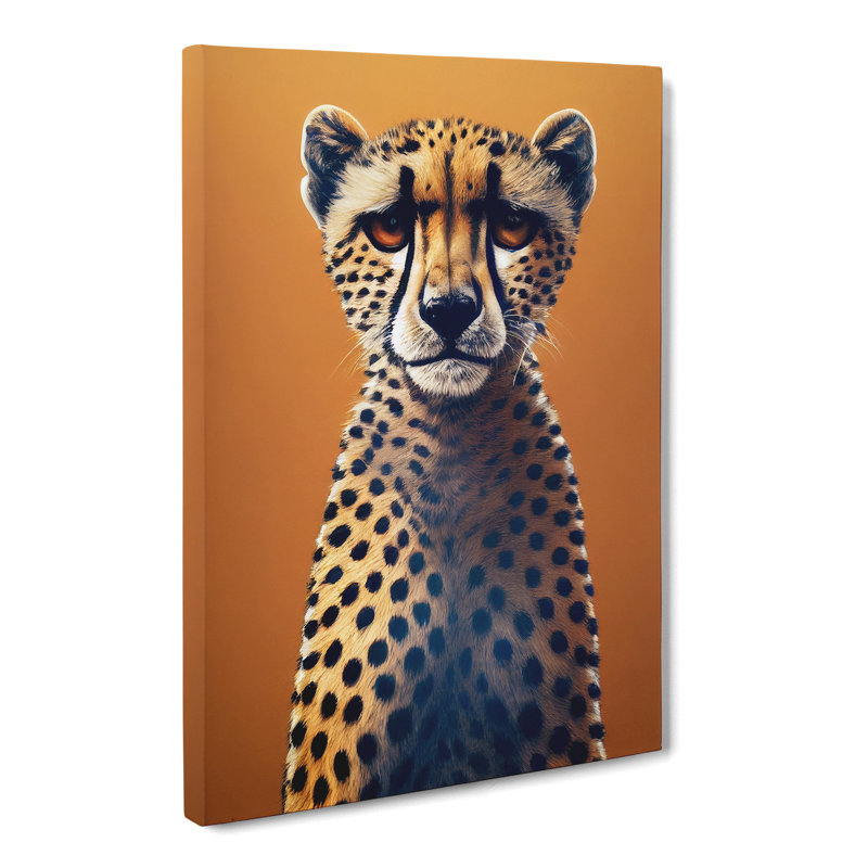 Cheetah Bauhaus - Wrapped Canvas, 50cm H x 35cm W x 3cm D