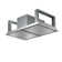 Arezzo 44-Inch Recessed Ceiling Range Hood, Dual Motors, 1200 CFM, Hybrid Filters, Remote Control