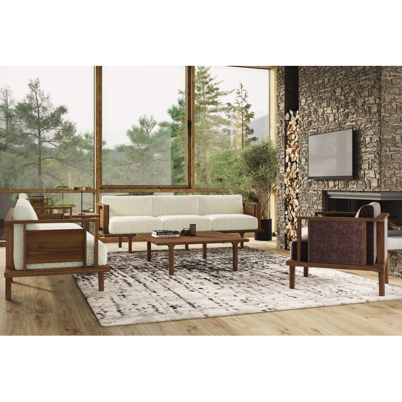 Sierra Solid Wood End Table, Natural Walnut, 22"H x 24"W x 24"D