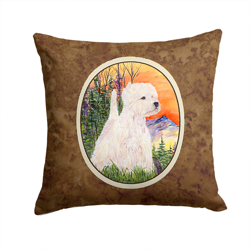 Coussin décoratif intérieur/extérieur westie