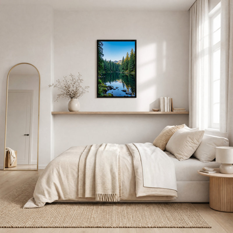 Art mural sur toile Mountain Lake, H 30 po x l 20 po