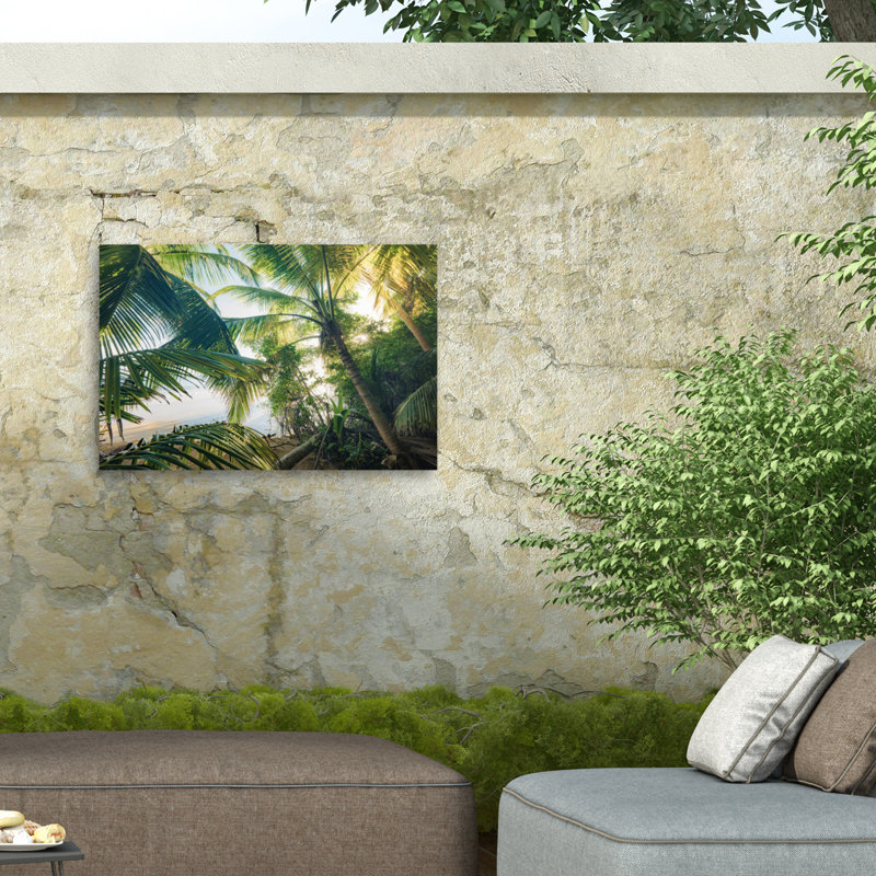 Imprimé bolognaise «Hide Under Palms» sur toile par Stefan Hefele, H 30 po x l 47 po x P 1,5 po
