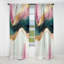 Rideau occultant abstrait en marbre rose et vert Abstract Geode III - 1 panneaux-107537269