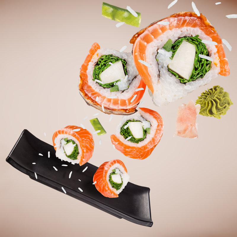 Japanese Sushi by Kesu01 - Wrapped Canvas Print, 30cm H x 30cm W x 3.8cm D