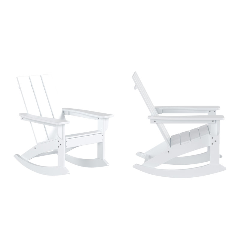 Chaise Adirondack berçante en plastique Joubert, Blanc