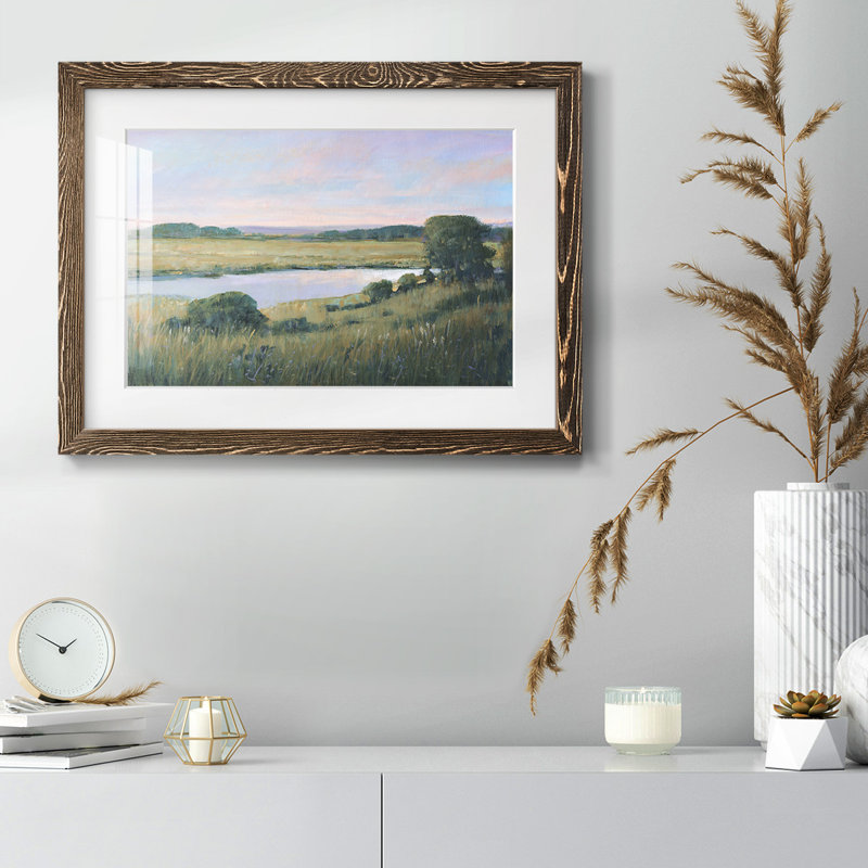 Printemps Marsh II - impression d'un seul cadre photo, Noyer, H 18 po x l 26 po x P 1,5 po